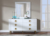 Zayne White Mirror - Dinettes Plus Furniture