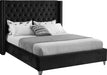 Aiden Black Velvet King Bed - Dinettes Plus Furniture