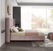 Aiden Pink Velvet Queen Bed - Dinettes Plus Furniture
