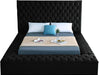 Bliss Black Velvet Queen Bed (3 Boxes) - Dinettes Plus Furniture