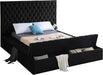 Bliss Black Velvet Queen Bed (3 Boxes) - Dinettes Plus Furniture