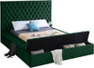 Bliss Green Velvet King Bed (3 Boxes) - Dinettes Plus Furniture