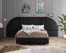 Cleo Black Velvet Queen Bed (3 Boxes) - Dinettes Plus Furniture