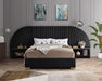 Cleo Black Velvet Queen Bed (3 Boxes) - Dinettes Plus Furniture
