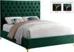 Cruz Green Velvet King Bed - Dinettes Plus Furniture