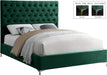 Cruz Green Velvet King Bed - Dinettes Plus Furniture