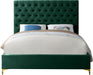 Cruz Green Velvet King Bed - Dinettes Plus Furniture