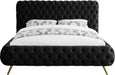 Delano Black Velvet Queen Bed - Dinettes Plus Furniture