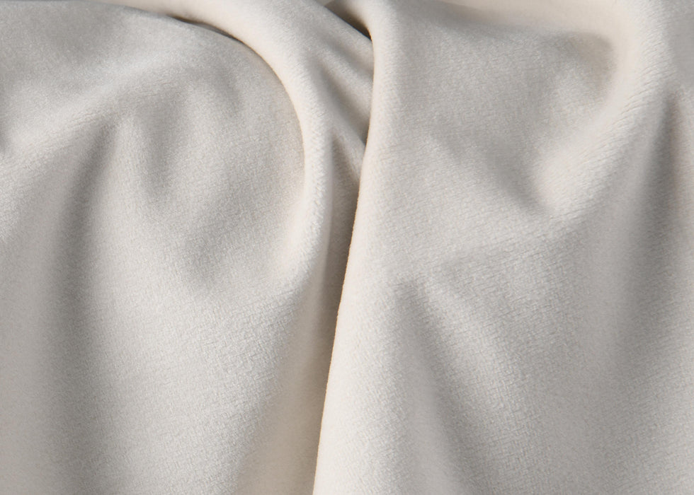 Elly Cream Velvet Queen Bed - Dinettes Plus Furniture