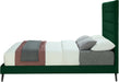 Elly Green Velvet Queen Bed - Dinettes Plus Furniture