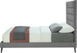 Elly Grey Velvet Queen Bed - Dinettes Plus Furniture