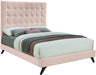 Elly Pink Velvet King Bed - Dinettes Plus Furniture