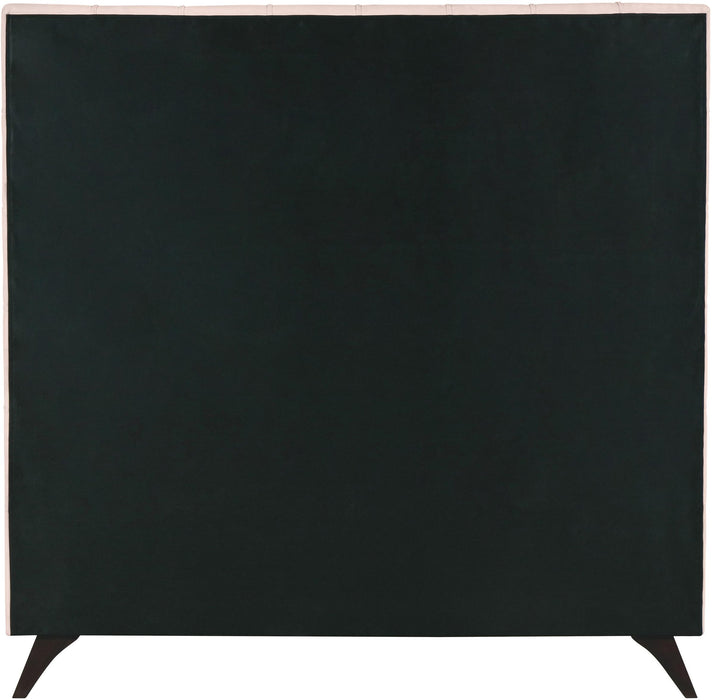 Elly Pink Velvet King Bed - Dinettes Plus Furniture