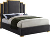 Hugo Grey Velvet Queen Bed - Dinettes Plus Furniture