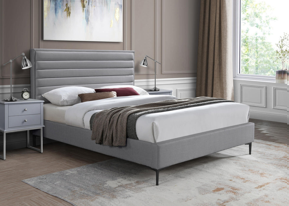 Hunter Grey Linen King Bed