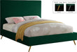 Jasmine Green Velvet King Bed - Dinettes Plus Furniture