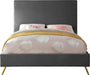 Jasmine Grey Velvet King Bed - Dinettes Plus Furniture