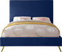 Jasmine Navy Velvet King Bed - Dinettes Plus Furniture