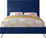 Jasmine Navy Velvet King Bed - Dinettes Plus Furniture