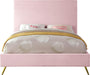 Jasmine Pink Velvet King Bed - Dinettes Plus Furniture