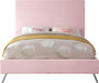 Jasmine Pink Velvet King Bed - Dinettes Plus Furniture