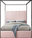 Jax Pink Velvet Queen Bed - Dinettes Plus Furniture