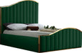 Jolie Green Velvet Queen Bed (3 Boxes) - Dinettes Plus Furniture