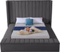Kiki Grey Velvet Queen Bed (3 Boxes) - Dinettes Plus Furniture