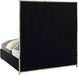 Milan Black Faux Leather Queen Bed - Dinettes Plus Furniture