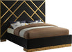 Vector Black Velvet Queen Bed image