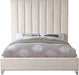 Via Cream Velvet King Bed - Dinettes Plus Furniture