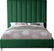 Via Green Velvet King Bed - Dinettes Plus Furniture