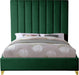Via Green Velvet King Bed - Dinettes Plus Furniture