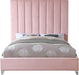 Via Pink Velvet Queen Bed - Dinettes Plus Furniture