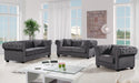 Bowery Grey Velvet Sofa - Dinettes Plus Furniture