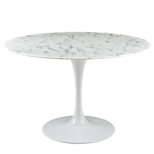 Lippa 47" Round Artificial Marble Dining Table image
