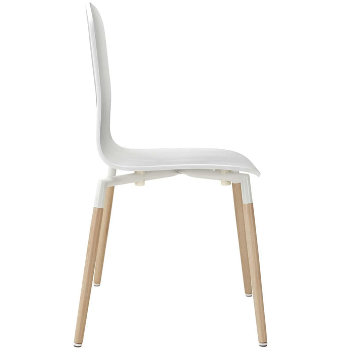 Stack Dining Chairs Wood Set of 2