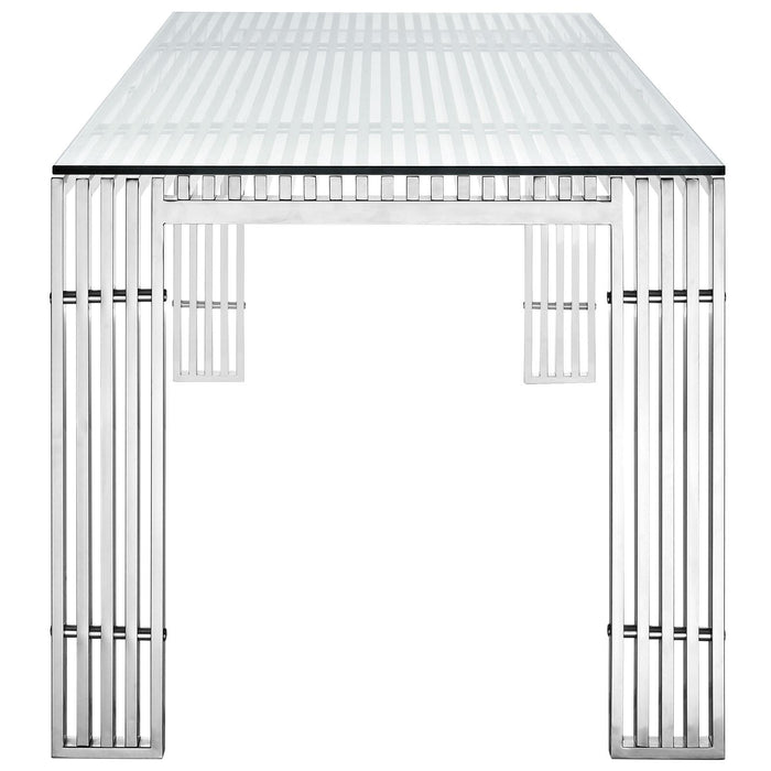 Gridiron Stainless Steel Rectangle Dining Table