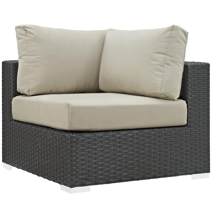 Sojourn 5 Piece Outdoor Patio Sunbrella� Sectional Set