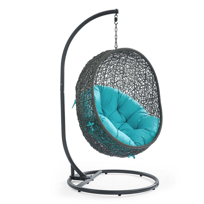 Hide Outdoor Patio Swing Chair With Stand