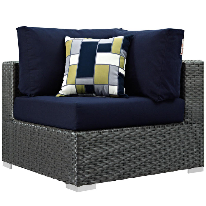 Sojourn 7 Piece Outdoor Patio Sunbrella� Sectional Set