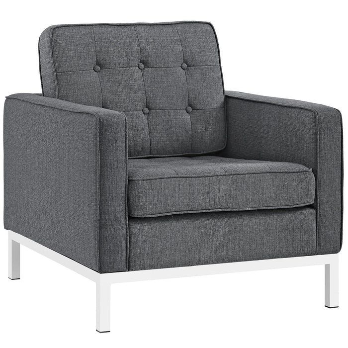 Loft Upholstered Fabric Armchair