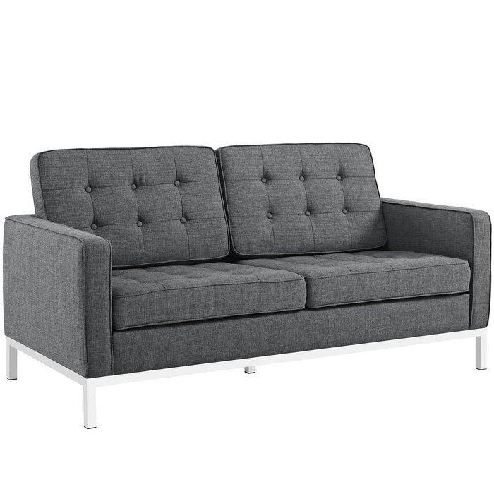 Loft Upholstered Fabric Loveseat