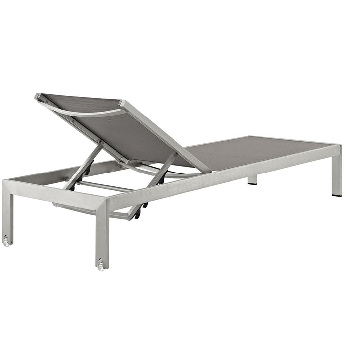 Shore Outdoor Patio Aluminum Mesh Chaise