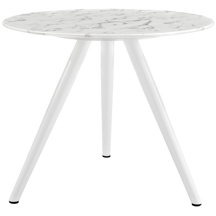 Lippa 36" Round Artificial Marble Dining Table with Tripod Base