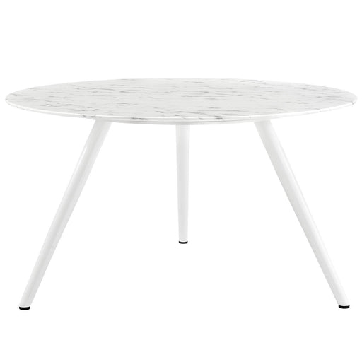 Lippa 54" Round Artificial Marble Dining Table with Tripod Base image