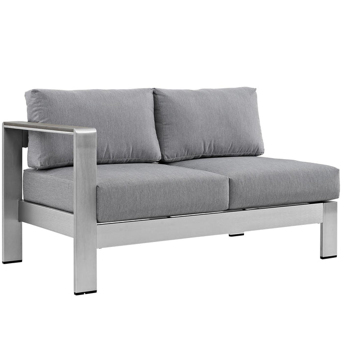 Shore 4 Piece Outdoor Patio Aluminum Sectional Sofa Set