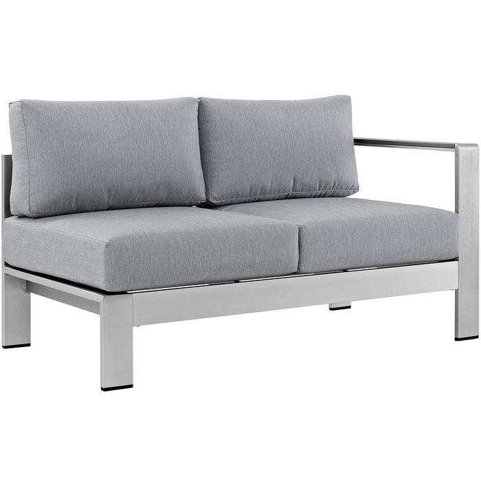 Shore 4 Piece Outdoor Patio Aluminum Sectional Sofa Set