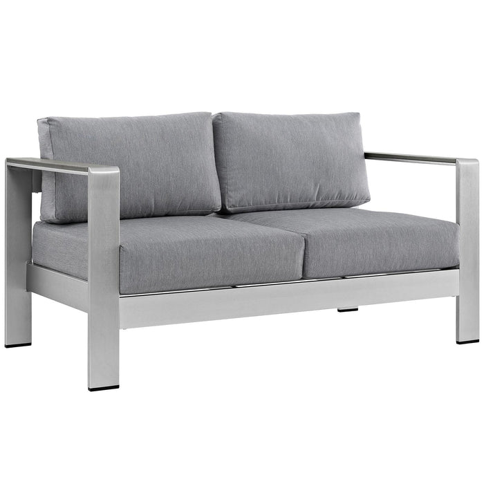 Shore Outdoor Patio Aluminum Loveseat