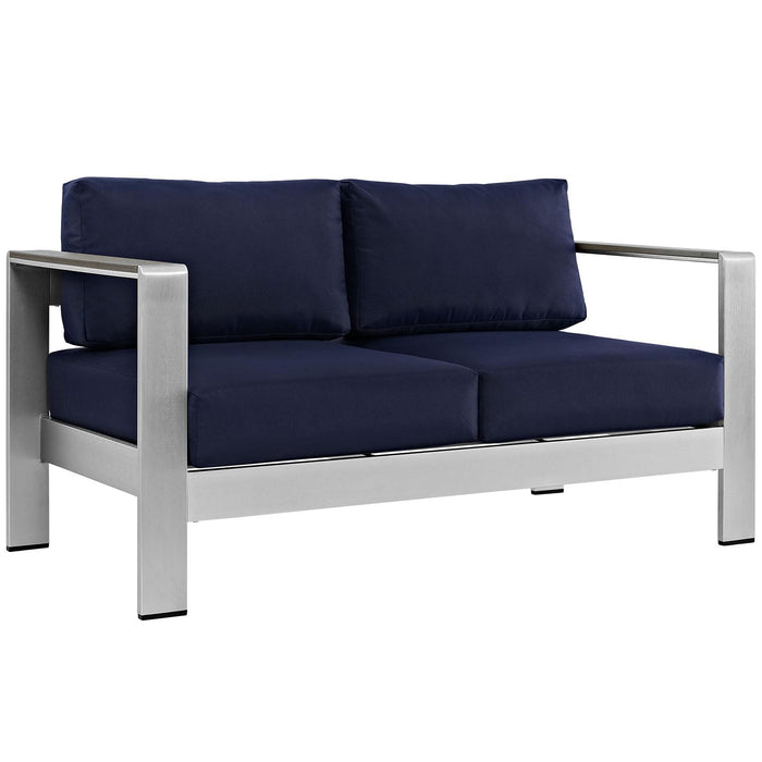 Shore Outdoor Patio Aluminum Loveseat